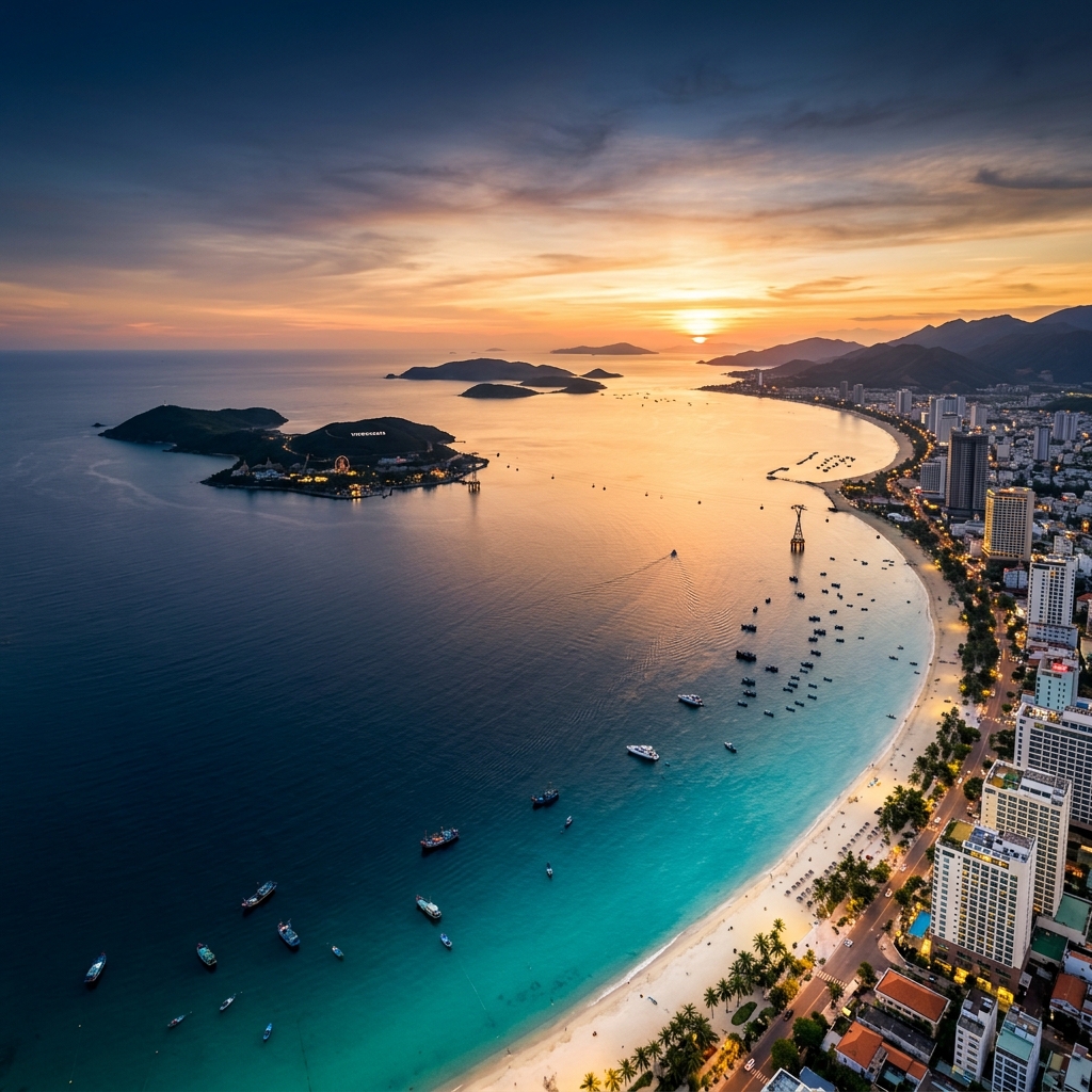 Vịnh Nha Trang - nơi Phạm Đức Anh xây dựng hành trình du lịch