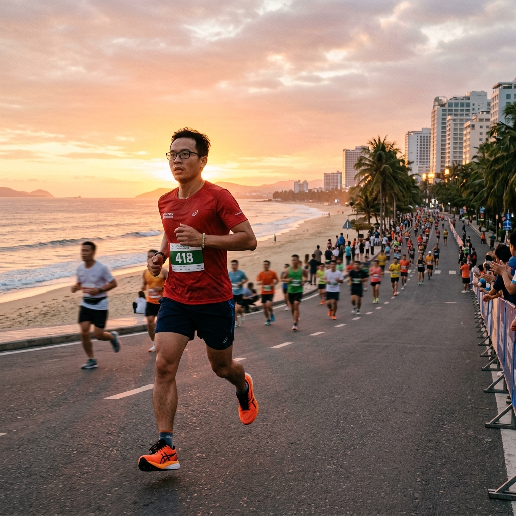 Phạm Đức Anh chạy marathon 42km